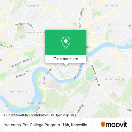 Veterans' Pre-College Program - Utk map