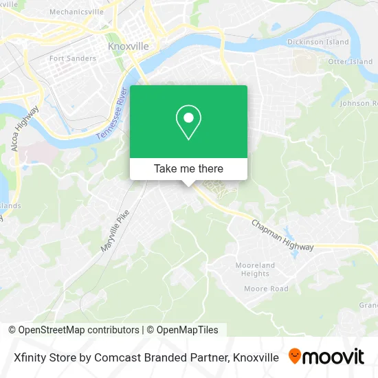 Xfinity Store by Comcast Branded Partner map