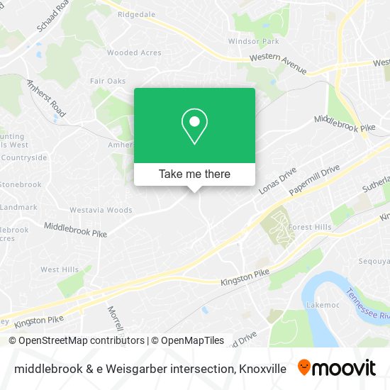 Mapa de middlebrook & e Weisgarber intersection