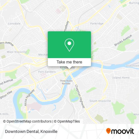 Downtown Dental map