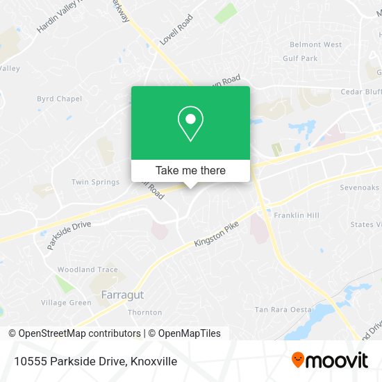 10555 Parkside Drive map
