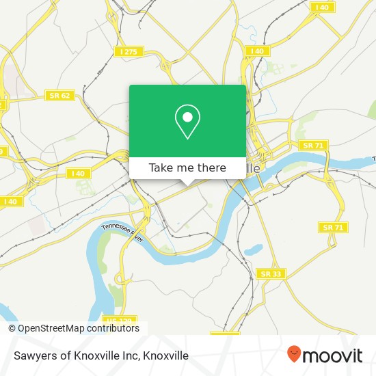 Sawyers of Knoxville Inc map