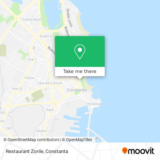 Restaurant Zorile map
