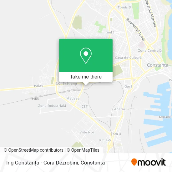 Ing Constanța - Cora Dezrobirii map