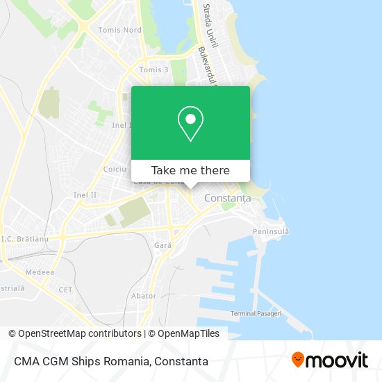 CMA CGM Ships Romania map