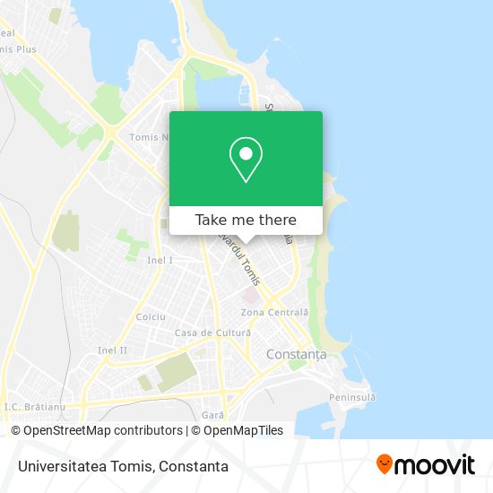 Universitatea Tomis map