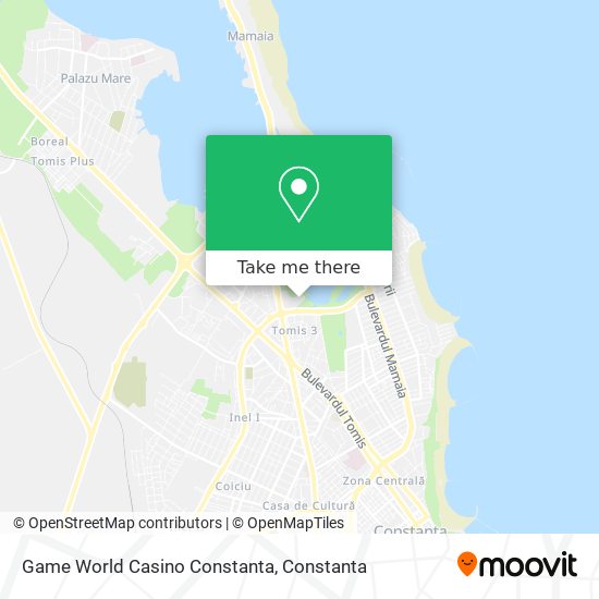 Game World Casino Constanta map