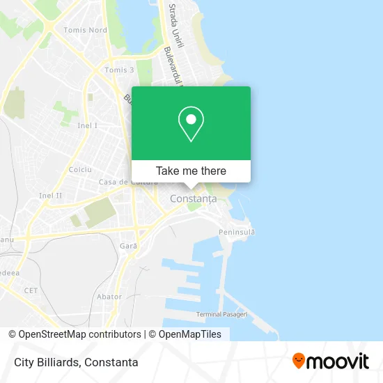 City Billiards map