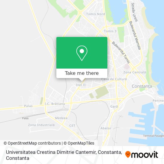 Universitatea Crestina Dimitrie Cantemir, Constanta map