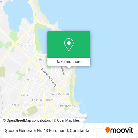 Școala Generală Nr. 43  Ferdinand map