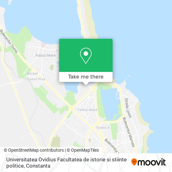 Universitatea Ovidius Facultatea de istorie si stiinte politice map
