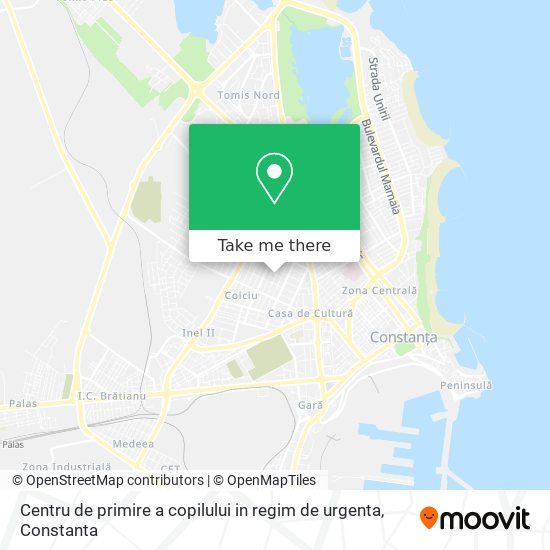 Centru de primire a copilului in regim de urgenta map