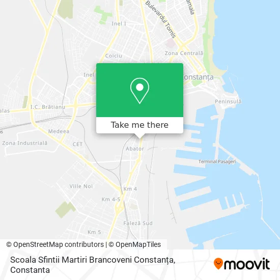Scoala Sfintii Martiri Brancoveni Constanța map
