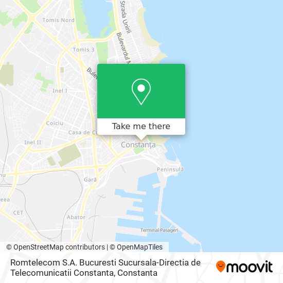 Romtelecom S.A. Bucuresti Sucursala-Directia de Telecomunicatii Constanta map