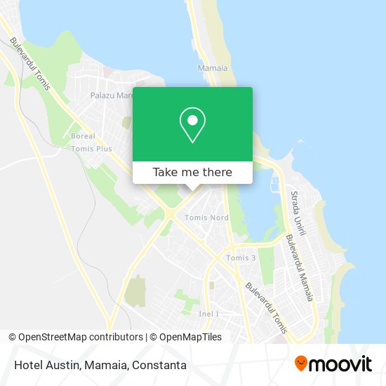 Hotel Austin, Mamaia map