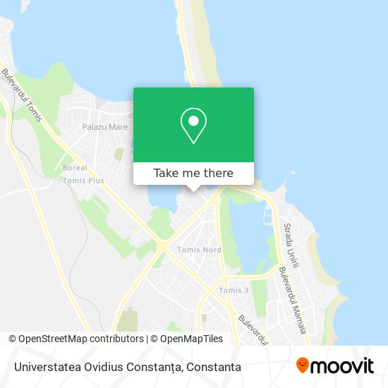 Universtatea Ovidius Constanța map