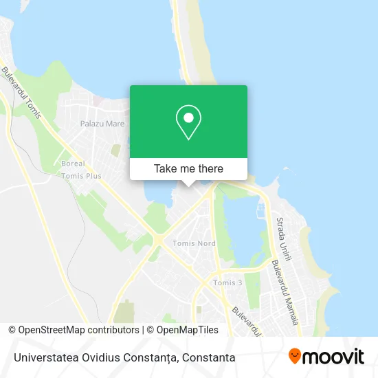 Universtatea Ovidius Constanța map