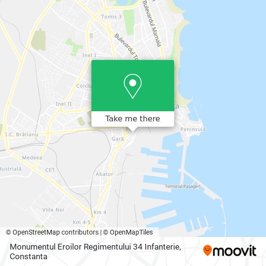 Monumentul Eroilor Regimentului 34 Infanterie map