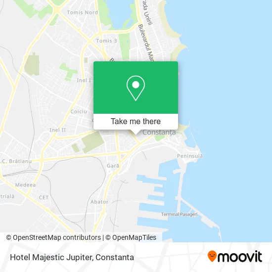 Hotel Majestic Jupiter map