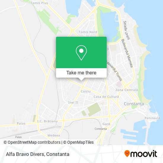 Alfa Bravo Divers map