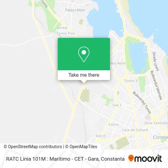 RATC Linia 101M : Maritimo - CET - Gara map