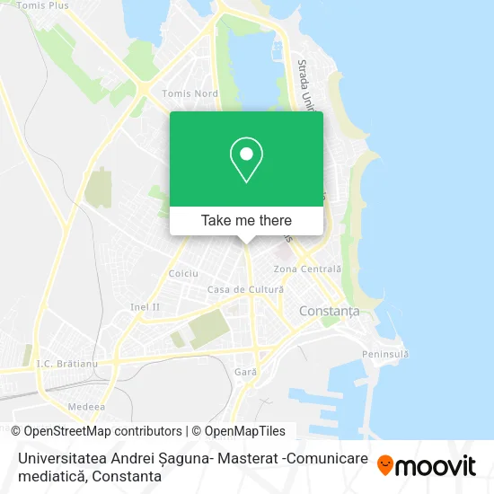 Universitatea Andrei Șaguna- Masterat -Comunicare mediatică map