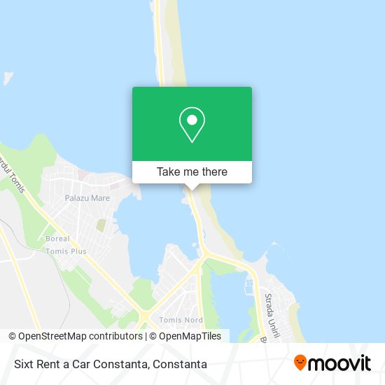 Sixt Rent a Car Constanta map