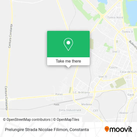 Prelungire Strada Nicolae Filimon map