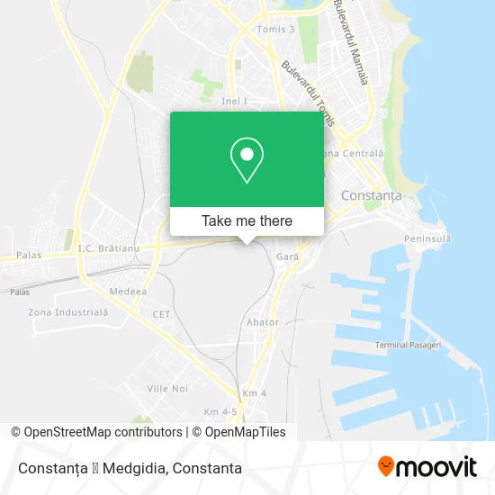 Constanța ➡ Medgidia map