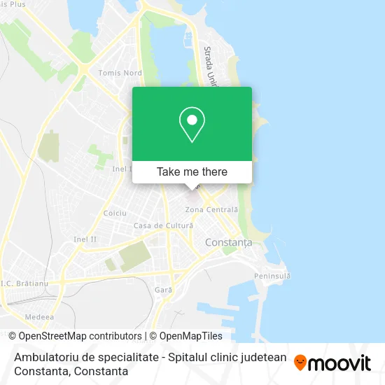 Ambulatoriu de specialitate - Spitalul clinic judetean Constanta map
