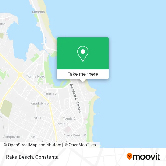 Raka Beach map