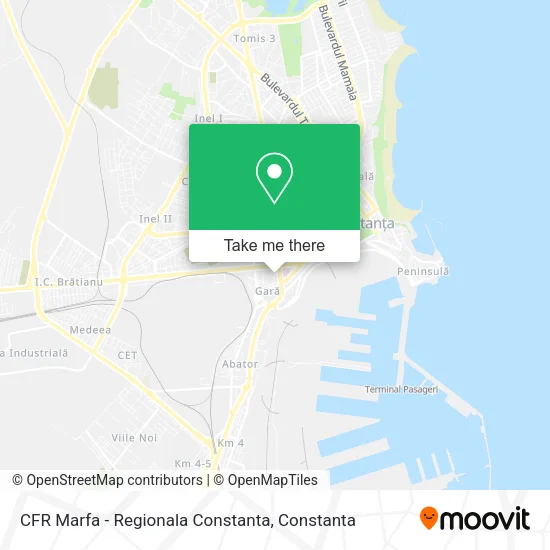 CFR Marfa - Regionala Constanta map