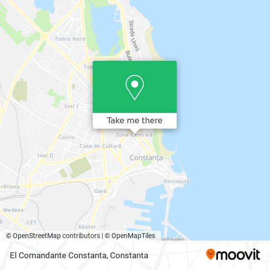 El Comandante Constanta map