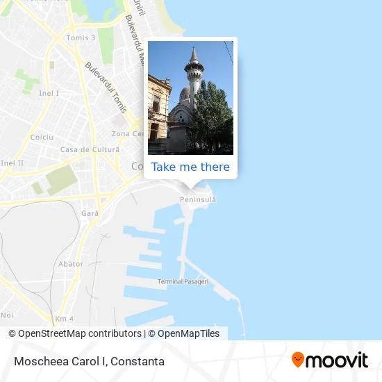 Moscheea Carol I map