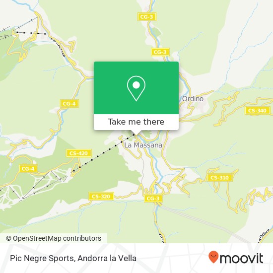 Pic Negre Sports map