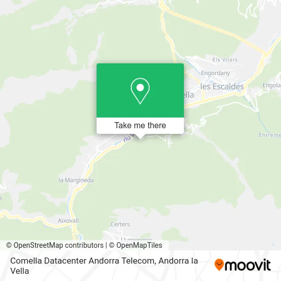 Comella Datacenter Andorra Telecom map