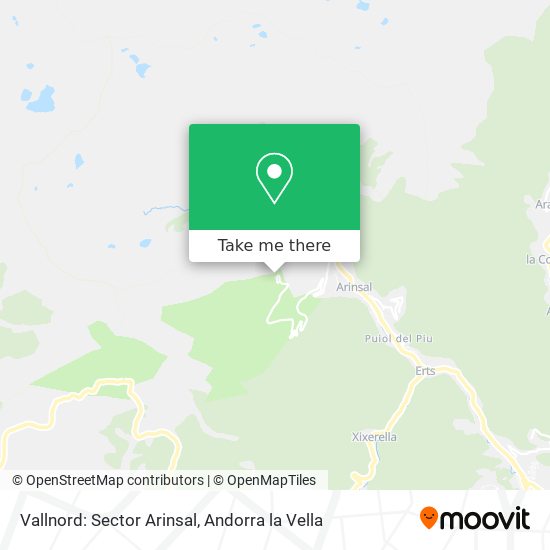 Vallnord: Sector Arinsal map
