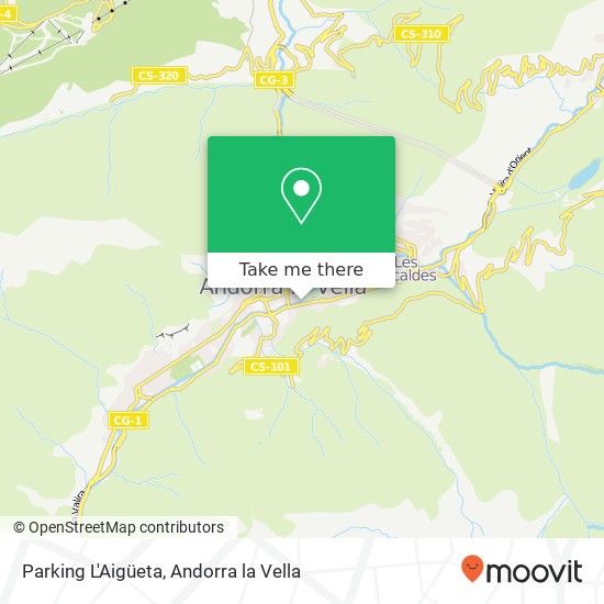Mapa Parking L'Aigüeta