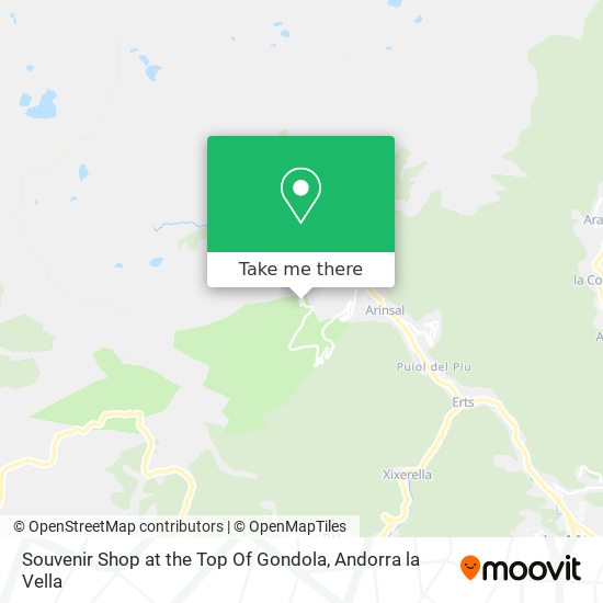 Souvenir Shop at the Top Of Gondola map