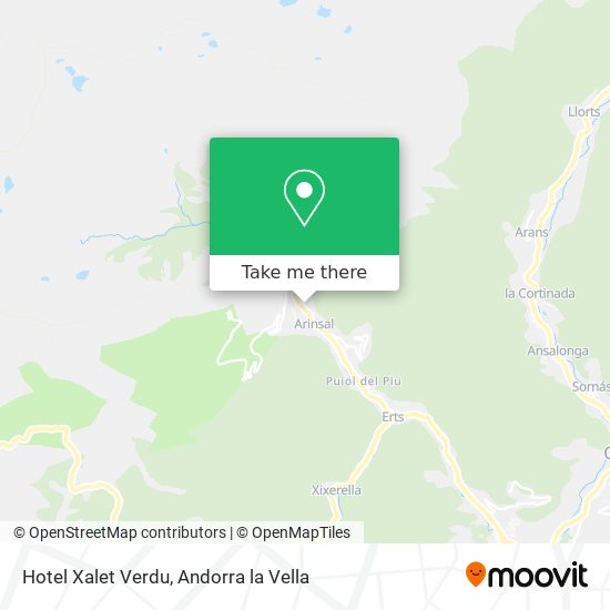 Hotel Xalet Verdu map