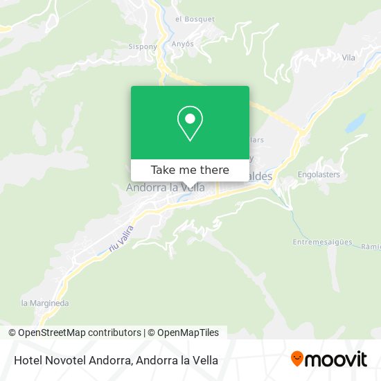 Hotel Novotel Andorra map