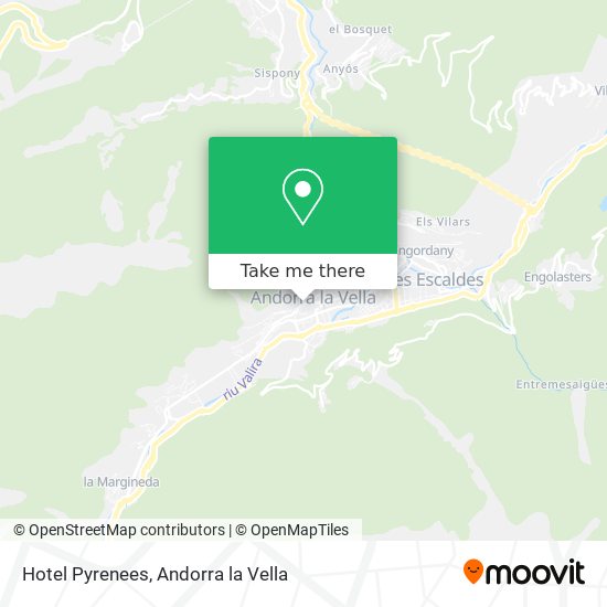 Hotel Pyrenees map