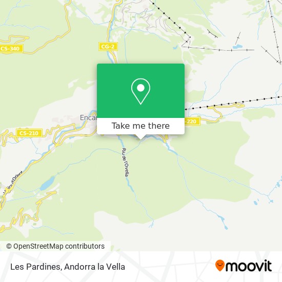 Les Pardines map