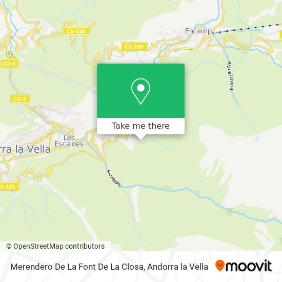 Merendero De La Font De La Closa map