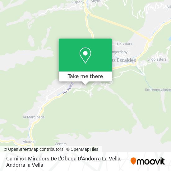 Camins I Miradors De L'Obaga D'Andorra La Vella map