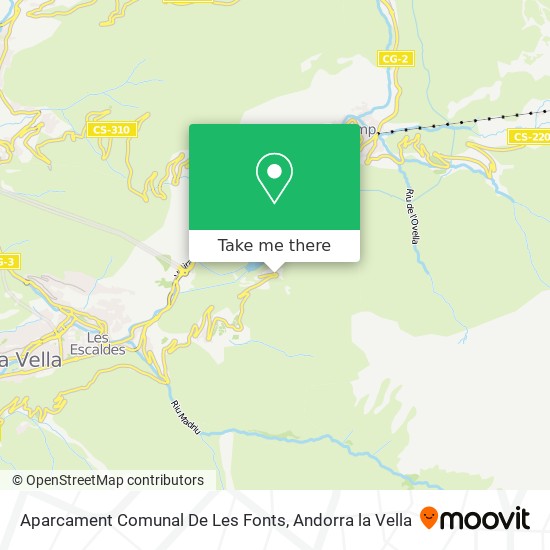 Aparcament Comunal De Les Fonts map