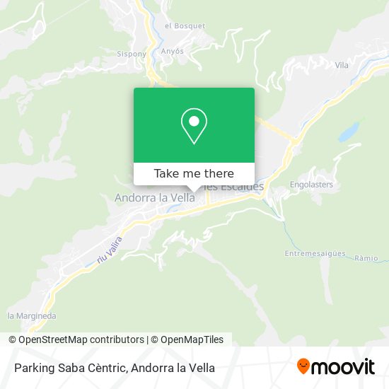 Parking Saba Cèntric map