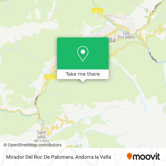 Mapa Mirador Del Roc De Palomera