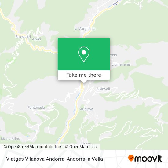Viatges Vilanova Andorra map