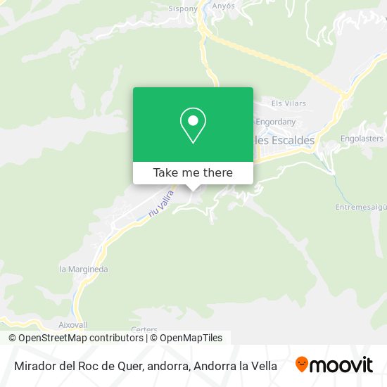 Mirador del Roc de Quer, andorra map